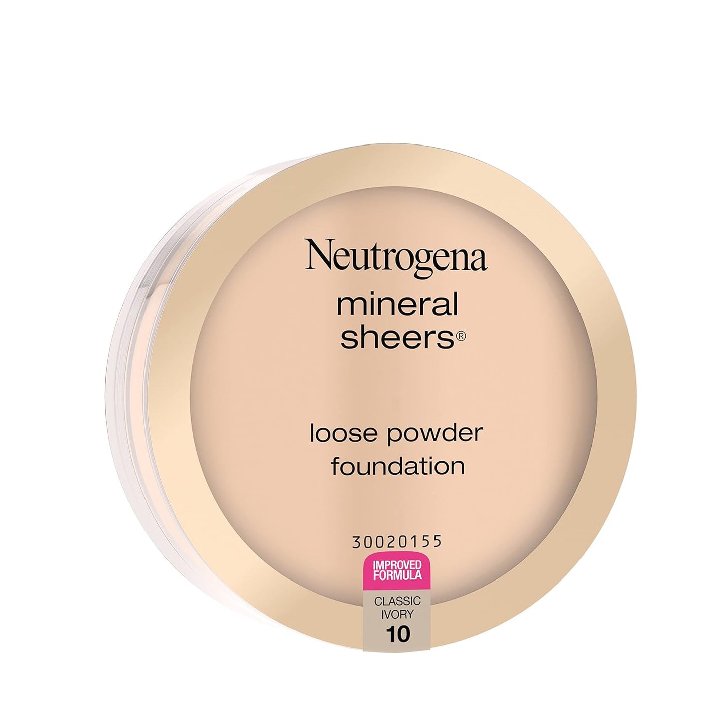 Neutrogena Mineral Sheers Loose Powder Makeup Foundation, Lightweight Face Makeup, Sheer to Medium Buildable Coverage, Sensitive Skin Foundation with Vitamins A, C, & E, Classical Ivory 10, .19 oz