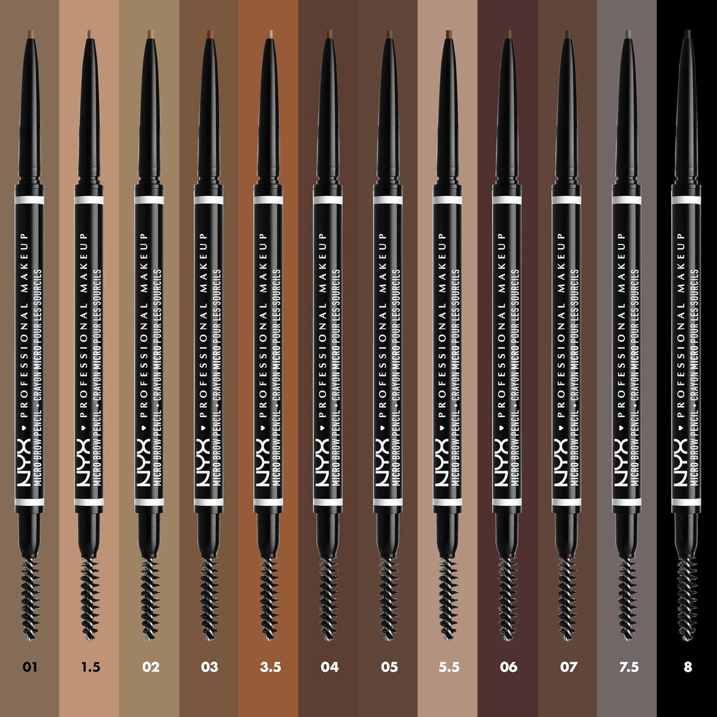 NYX PROFESSIONAL MAKEUP Micro Brow Pencil, Precise Eyebrow Pencil - Grey
