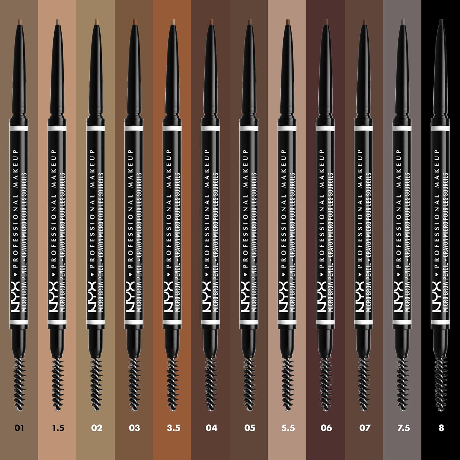 NYX PROFESSIONAL MAKEUP Micro Brow Pencil, Precise Eyebrow Pencil - Grey